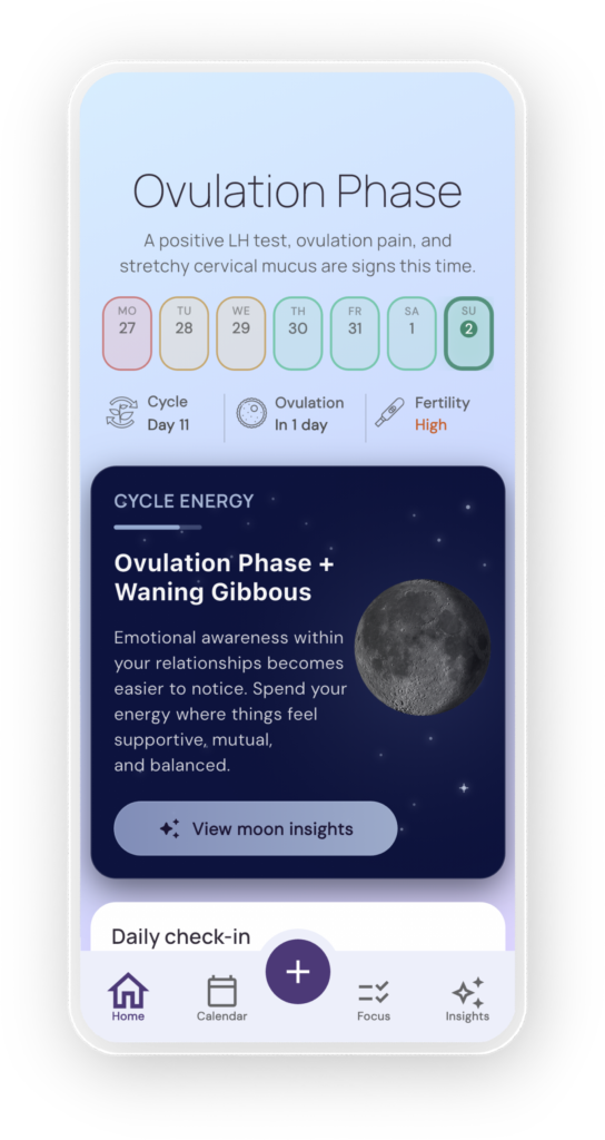 Luani Fertility home of Luani App Mockup Screenshot