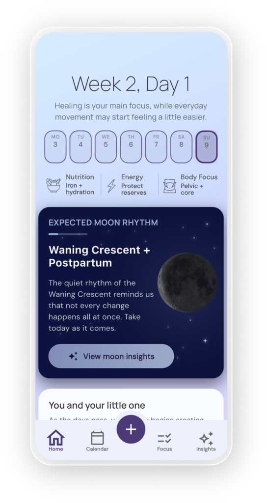 Luani Home Postpartum Mockup Screen Luani App