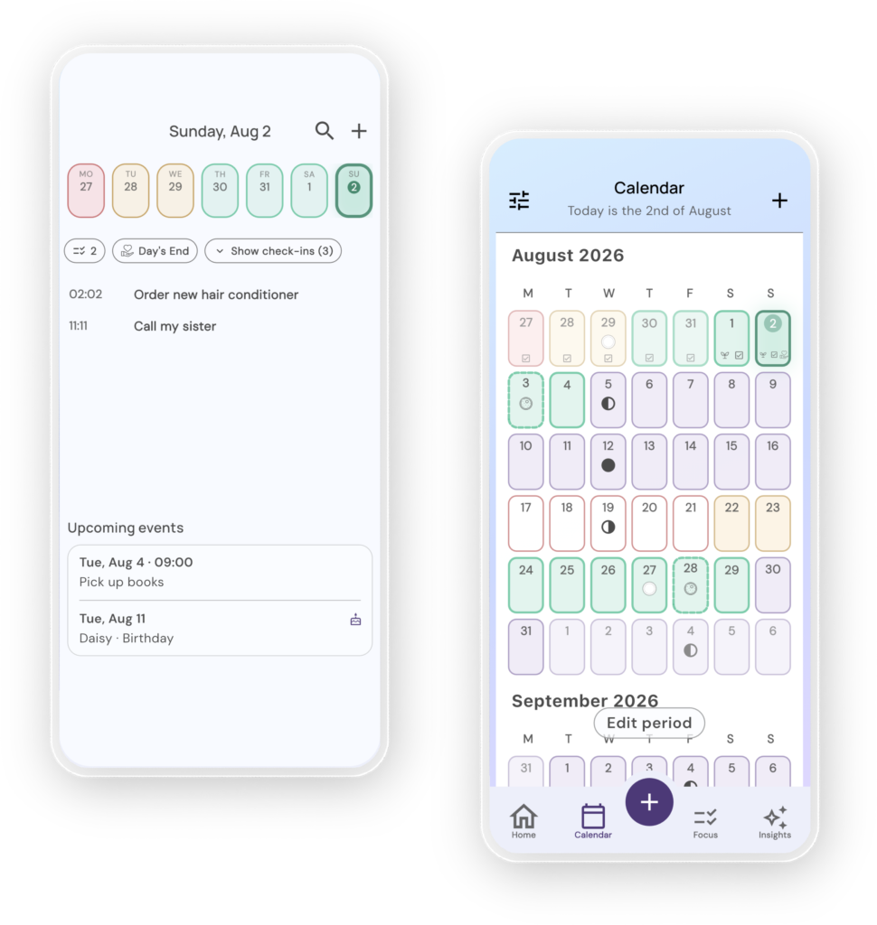 Luani Mockups Calendar Task Planning Wellness